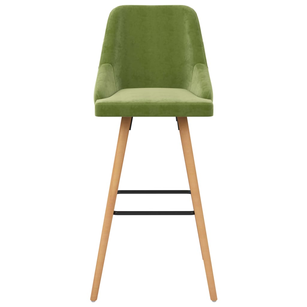vidaXL Scaune de bar, 2 buc., verde deschis, catifea vidaXL Scaune de bar, 2 buc., verde deschis, catifea