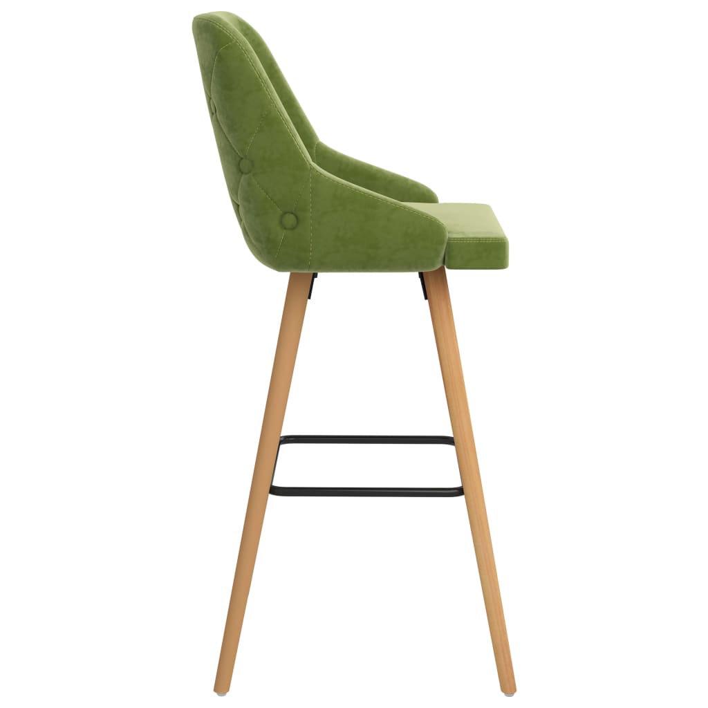 vidaXL Scaune de bar, 2 buc., verde deschis, catifea vidaXL Scaune de bar, 2 buc., verde deschis, catifea