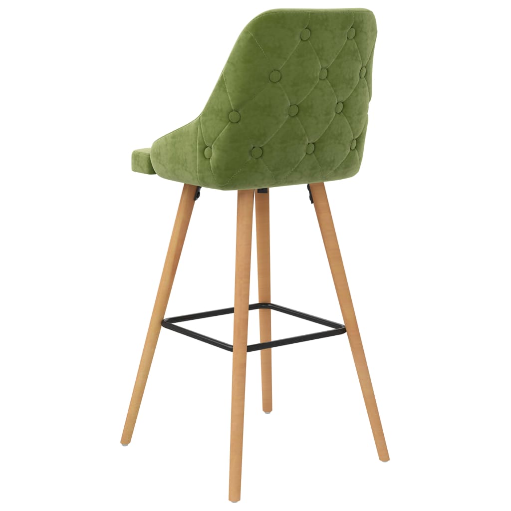 vidaXL Scaune de bar, 2 buc., verde deschis, catifea vidaXL Scaune de bar, 2 buc., verde deschis, catifea