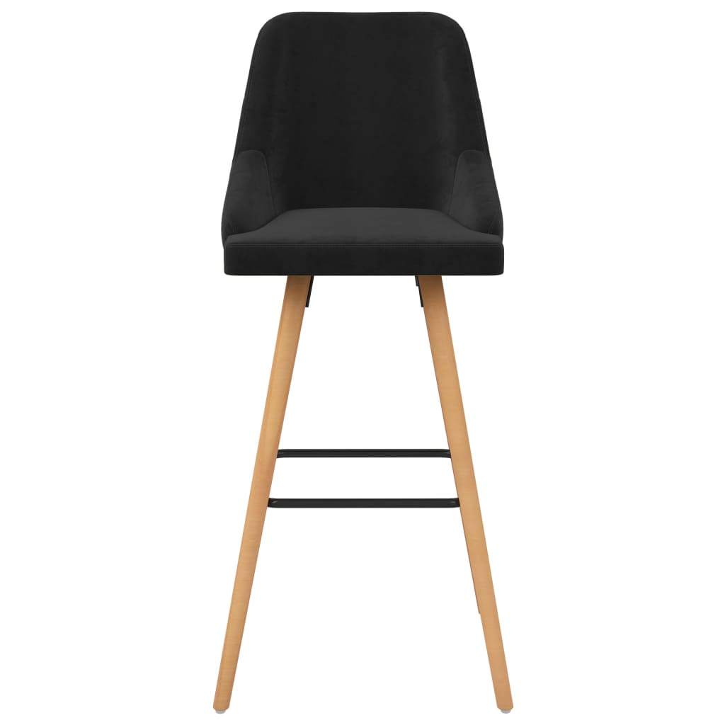 vidaXL Scaune de bar, 2 buc., negru, catifea vidaXL Scaune de bar, 2 buc., negru, catifea