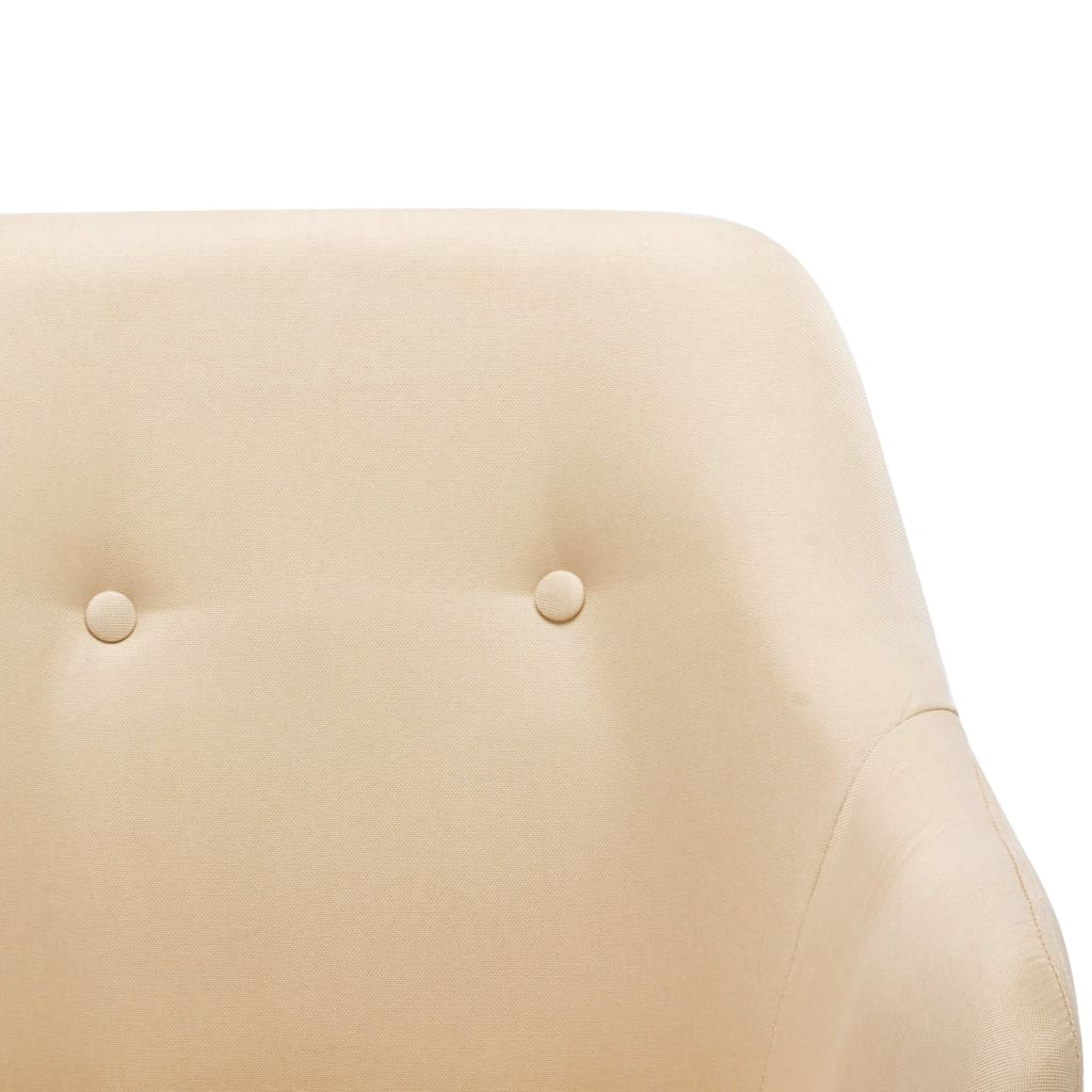 vidaXL Scaun balansoar, crem, material textil