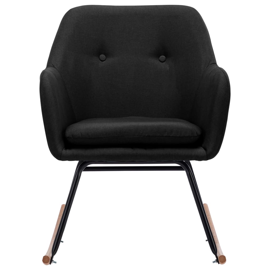 vidaXL Scaun balansoar, negru, material textil vidaXL Scaun balansoar, negru, material textil