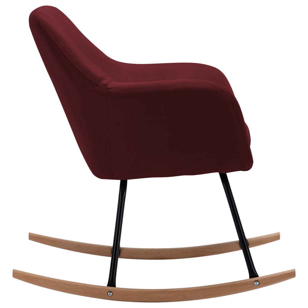 vidaXL Scaun balansoar, roșu vin, material textil vidaXL Scaun balansoar, roșu vin, material textil
