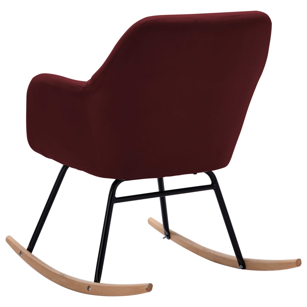vidaXL Scaun balansoar, roșu vin, material textil vidaXL Scaun balansoar, roșu vin, material textil