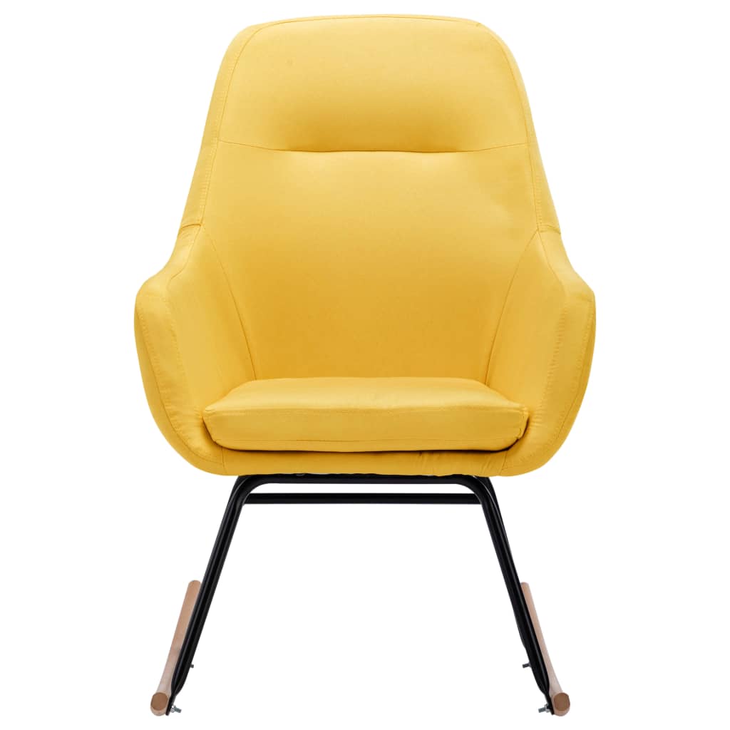 vidaXL Scaun balansoar, galben muștar, material textil vidaXL Scaun balansoar, galben muștar, material textil