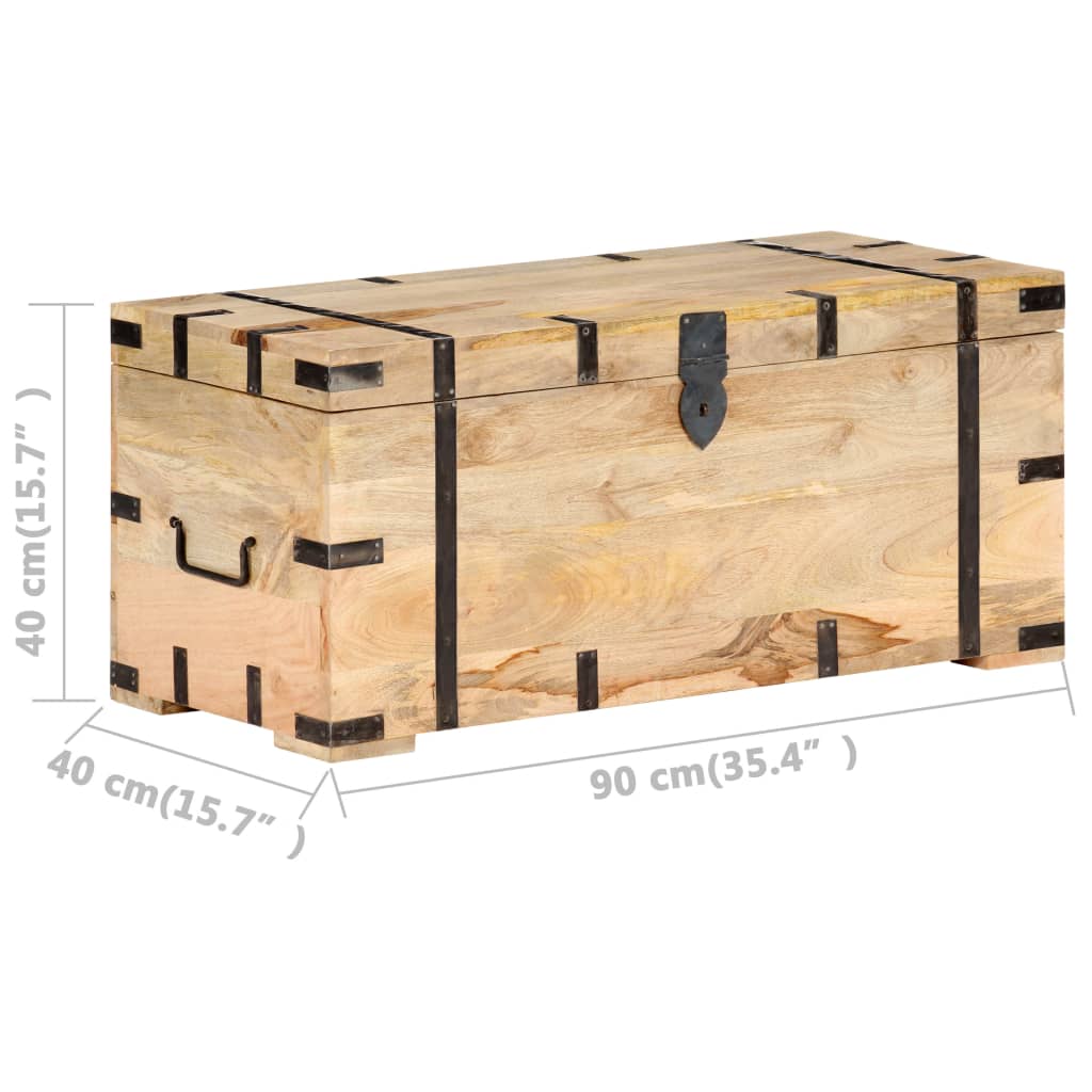 vidaXL Cufăr, 90 x 40 x 40 cm, lemn masiv de mango vidaXL Cufăr, 90 x 40 x 40 cm, lemn masiv de mango