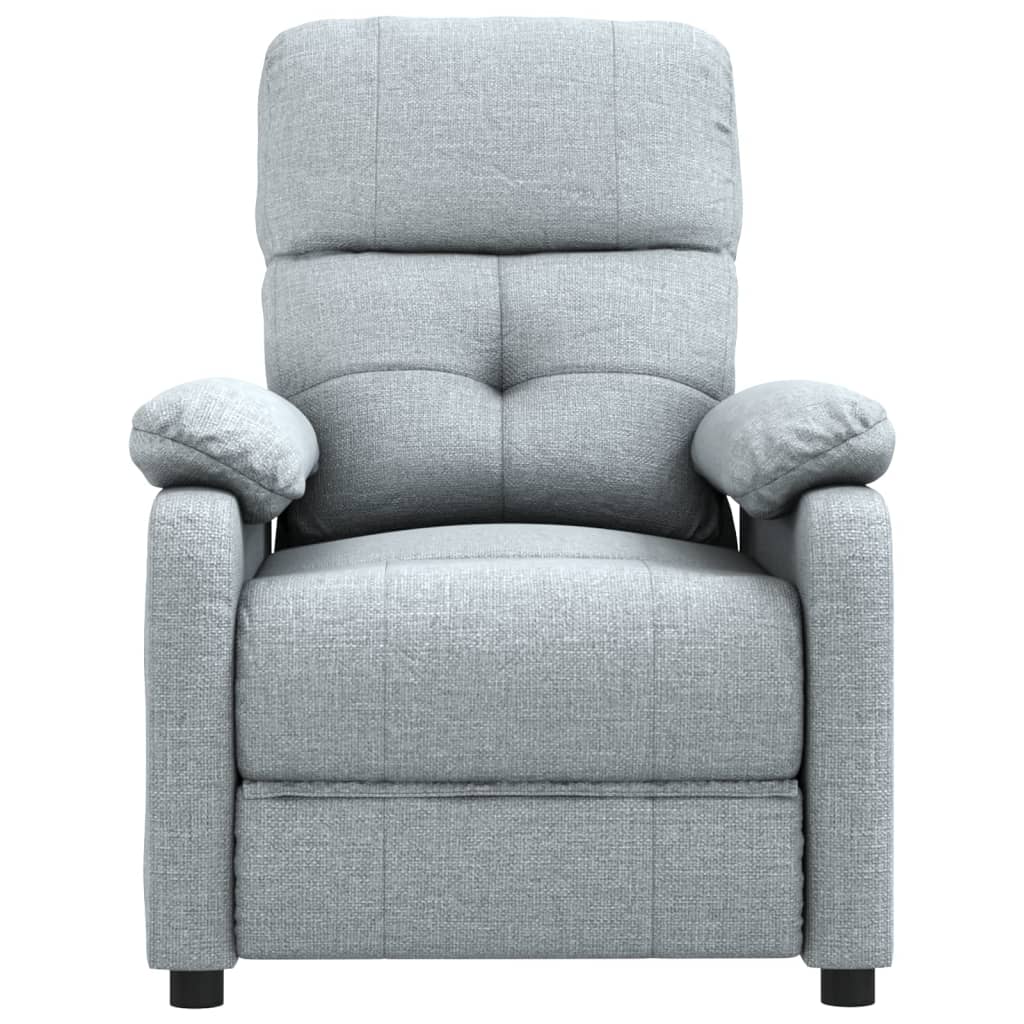 vidaXL Fotoliu rabatabil, gri deschis, material textil