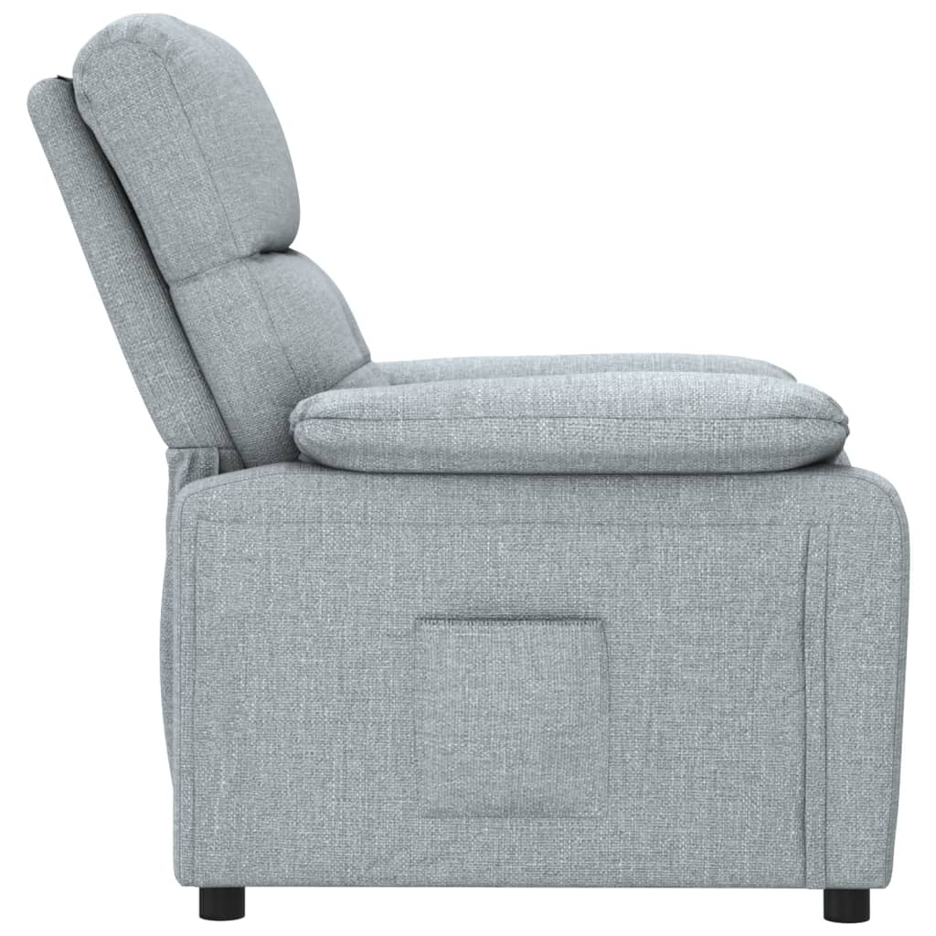 vidaXL Fotoliu rabatabil, gri deschis, material textil