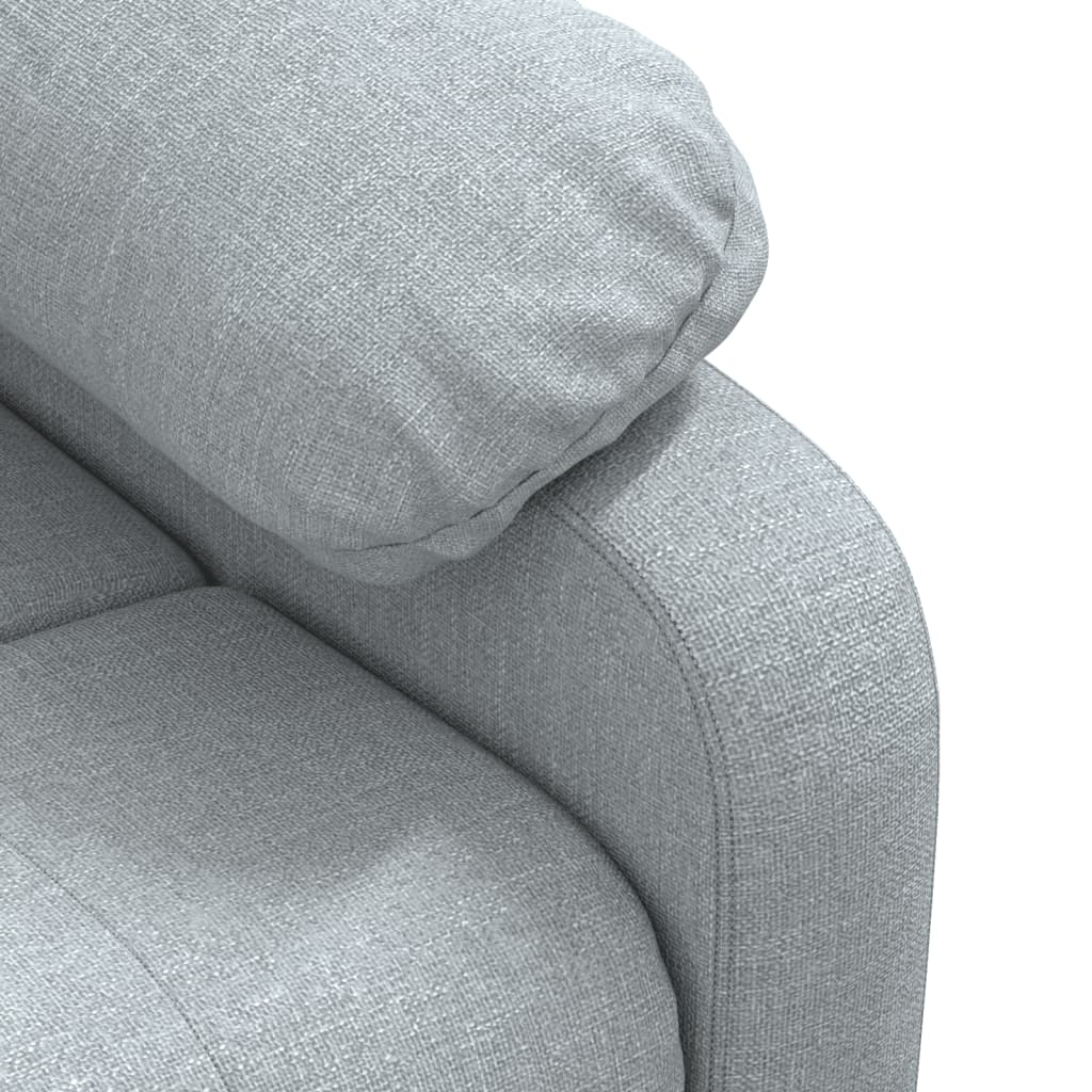 vidaXL Fotoliu rabatabil, gri deschis, material textil
