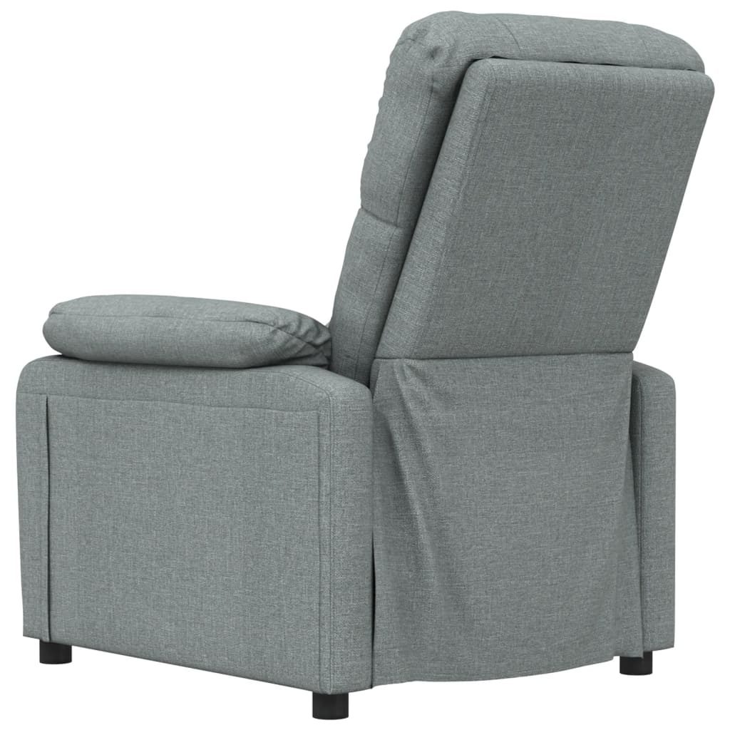 vidaXL Fotoliu rabatabil, gri închis, material textil