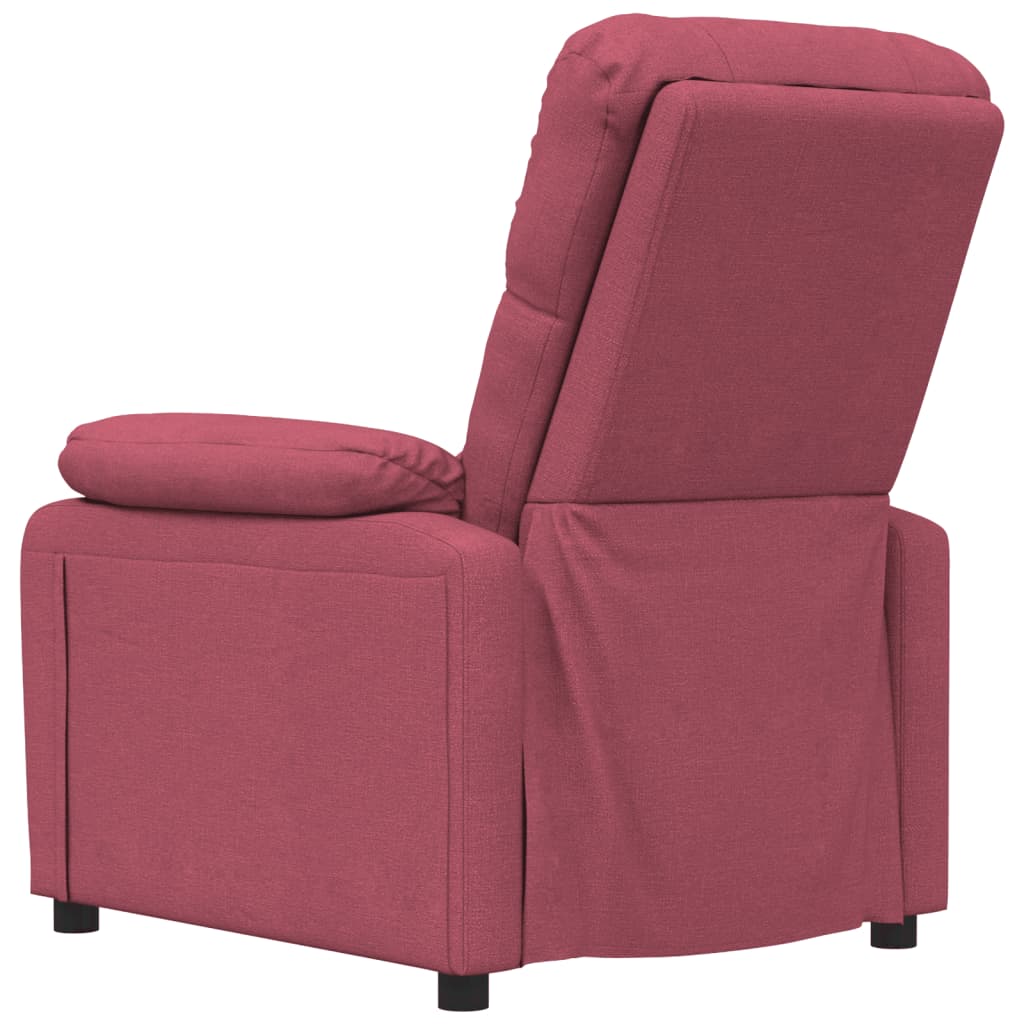 vidaXL Fotoliu rabatabil, roșu vin, material textil vidaXL Fotoliu rabatabil, roșu vin, material textil