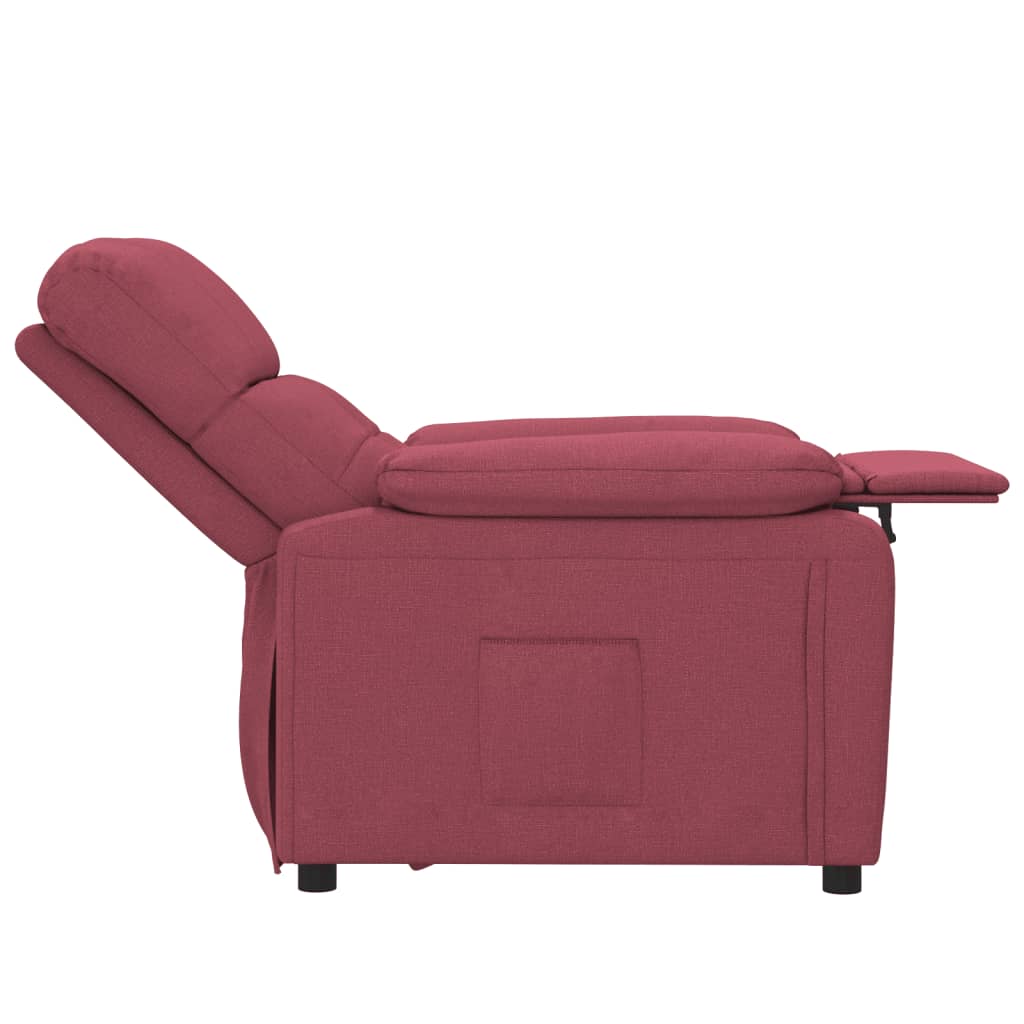 vidaXL Fotoliu rabatabil, roșu vin, material textil vidaXL Fotoliu rabatabil, roșu vin, material textil