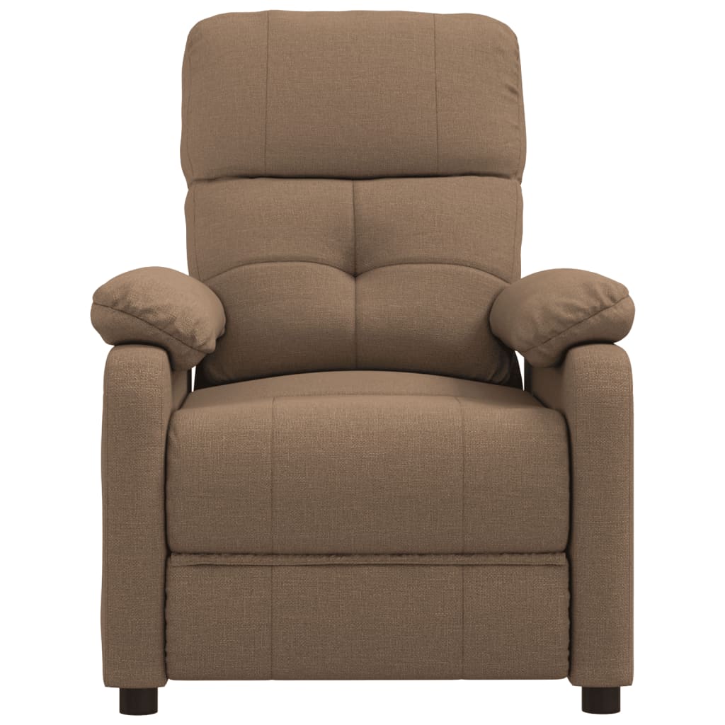 vidaXL Fotoliu rabatabil, maro, material textil