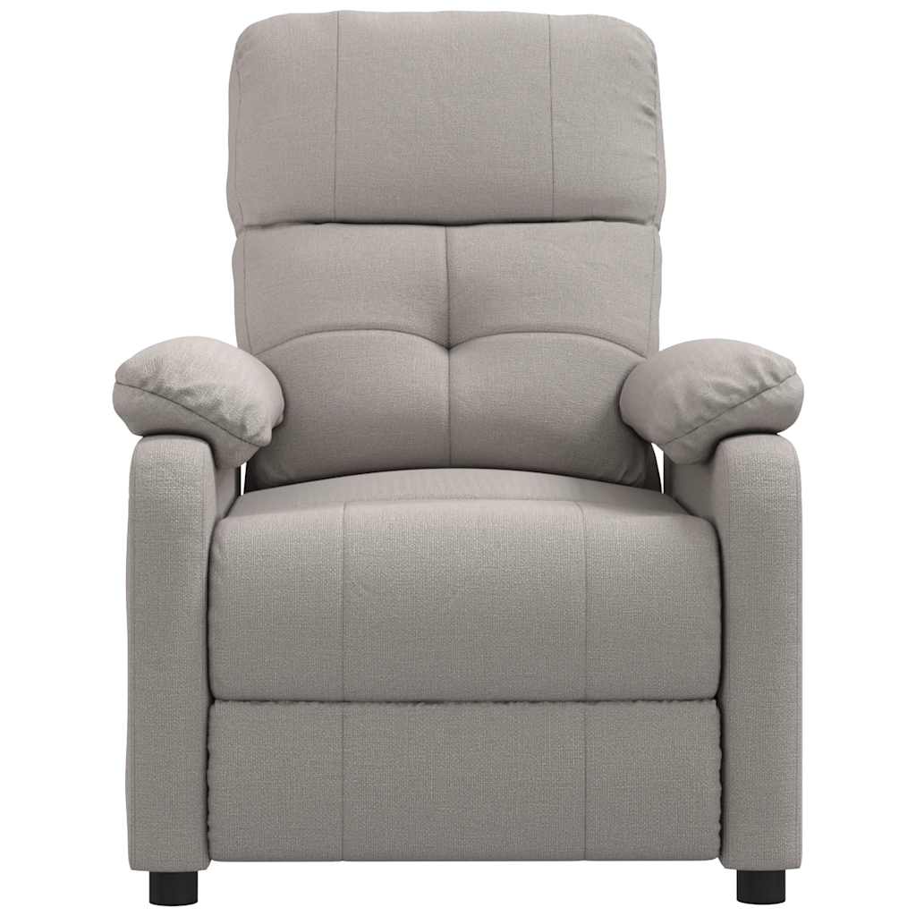 vidaXL Fotoliu rabatabil, gri taupe, material textil