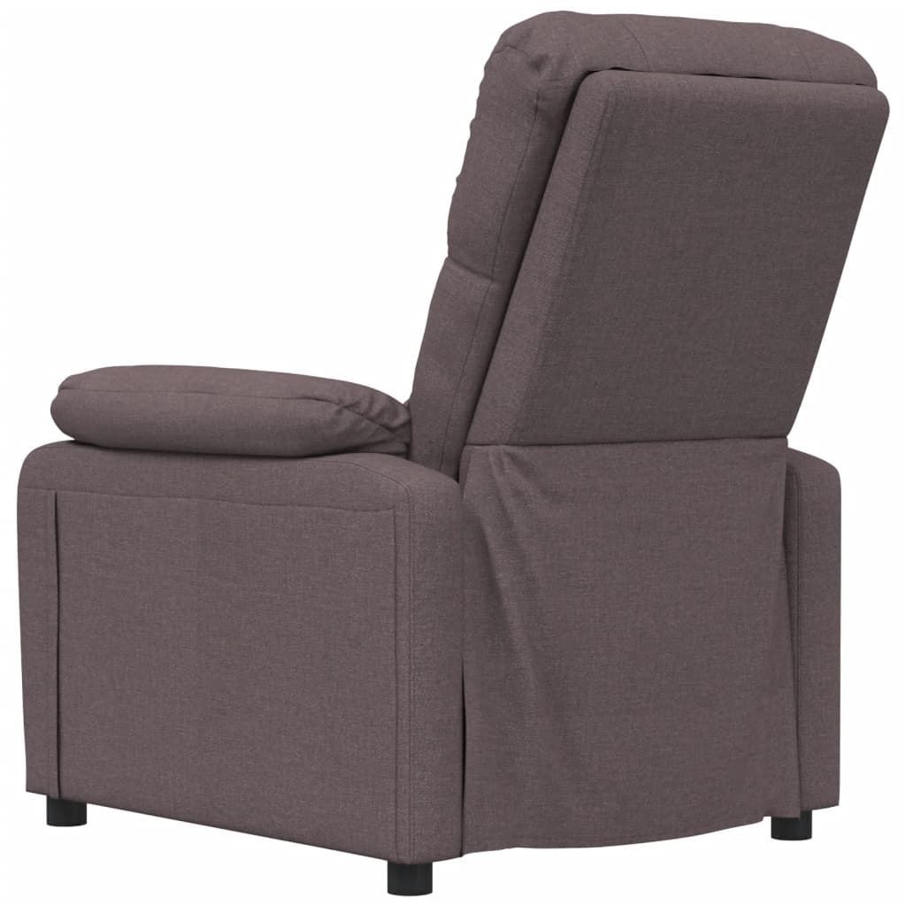 vidaXL Fotoliu de masaj, maro închis, material textil