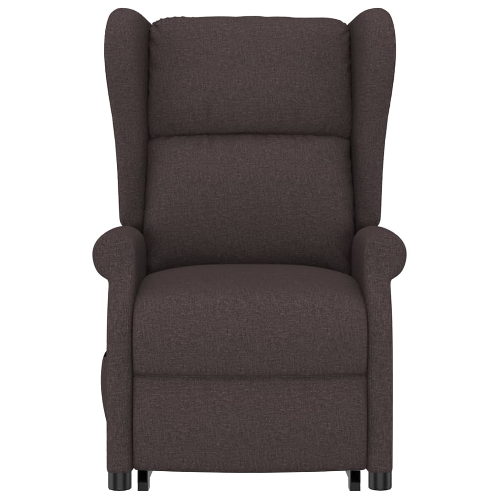 vidaXL Fotoliu cu ridicare, maro închis, material textil vidaXL Fotoliu cu ridicare, maro închis, material textil