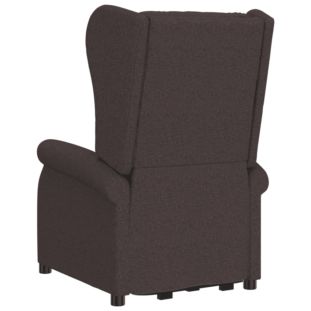 vidaXL Fotoliu cu ridicare, maro închis, material textil vidaXL Fotoliu cu ridicare, maro închis, material textil