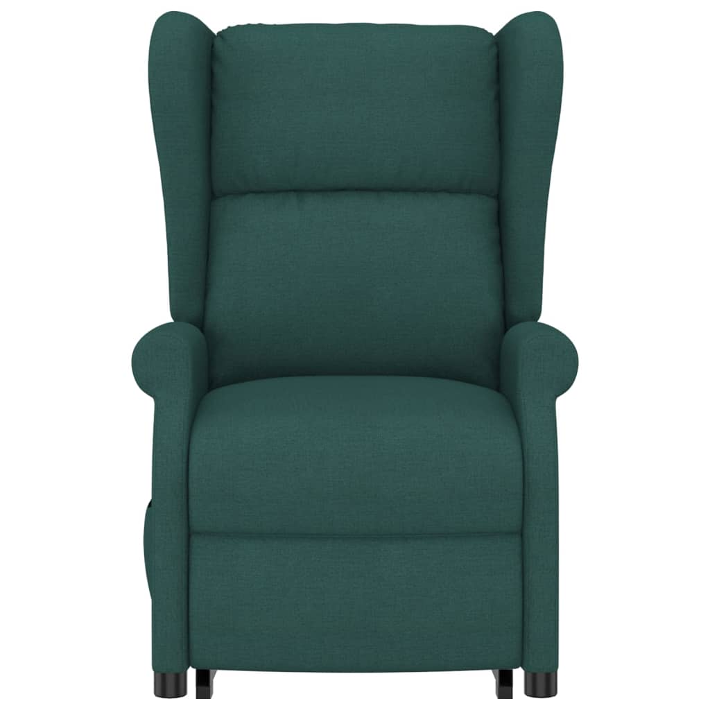 vidaXL Fotoliu cu ridicare, verde închis, material textil vidaXL Fotoliu cu ridicare, verde închis, material textil