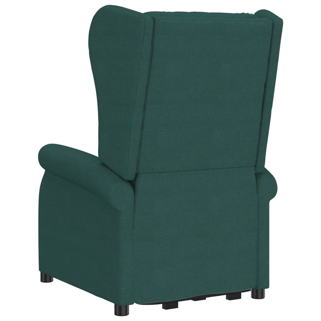 vidaXL Fotoliu cu ridicare, verde închis, material textil vidaXL Fotoliu cu ridicare, verde închis, material textil