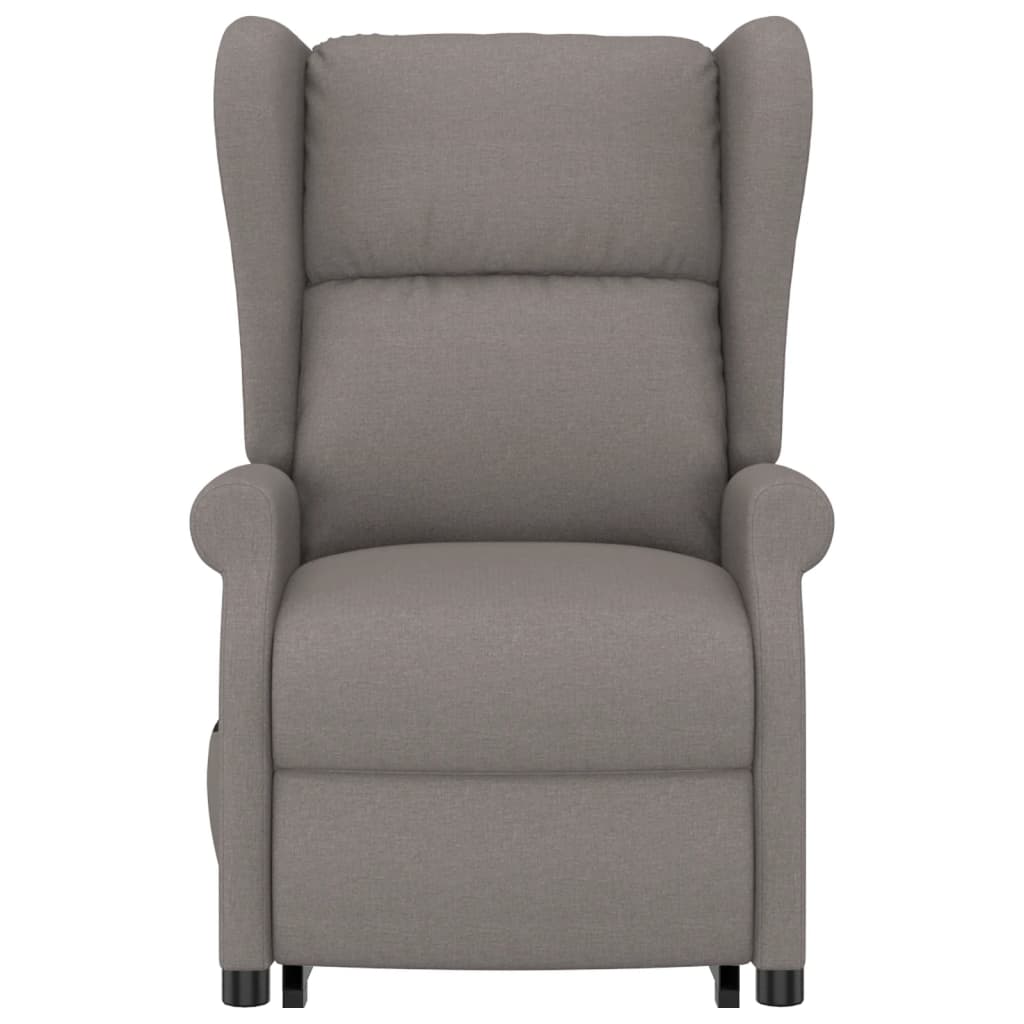 vidaXL Fotoliu cu ridicare, gri taupe, material textil vidaXL Fotoliu cu ridicare, gri taupe, material textil