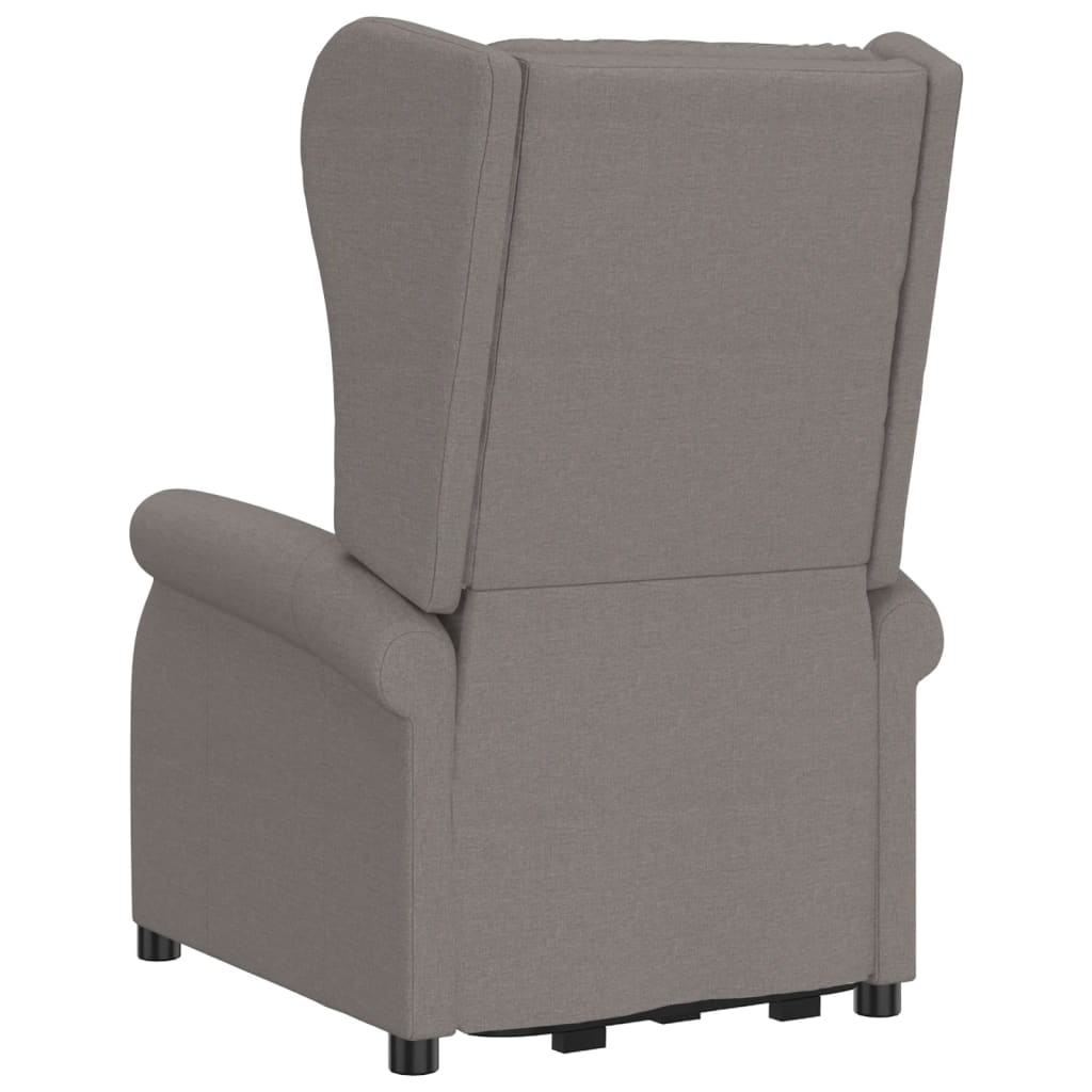 vidaXL Fotoliu cu ridicare, gri taupe, material textil vidaXL Fotoliu cu ridicare, gri taupe, material textil