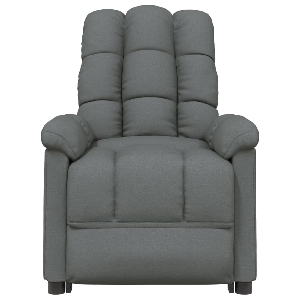 vidaXL Fotoliu rabatabil, gri închis, material textil