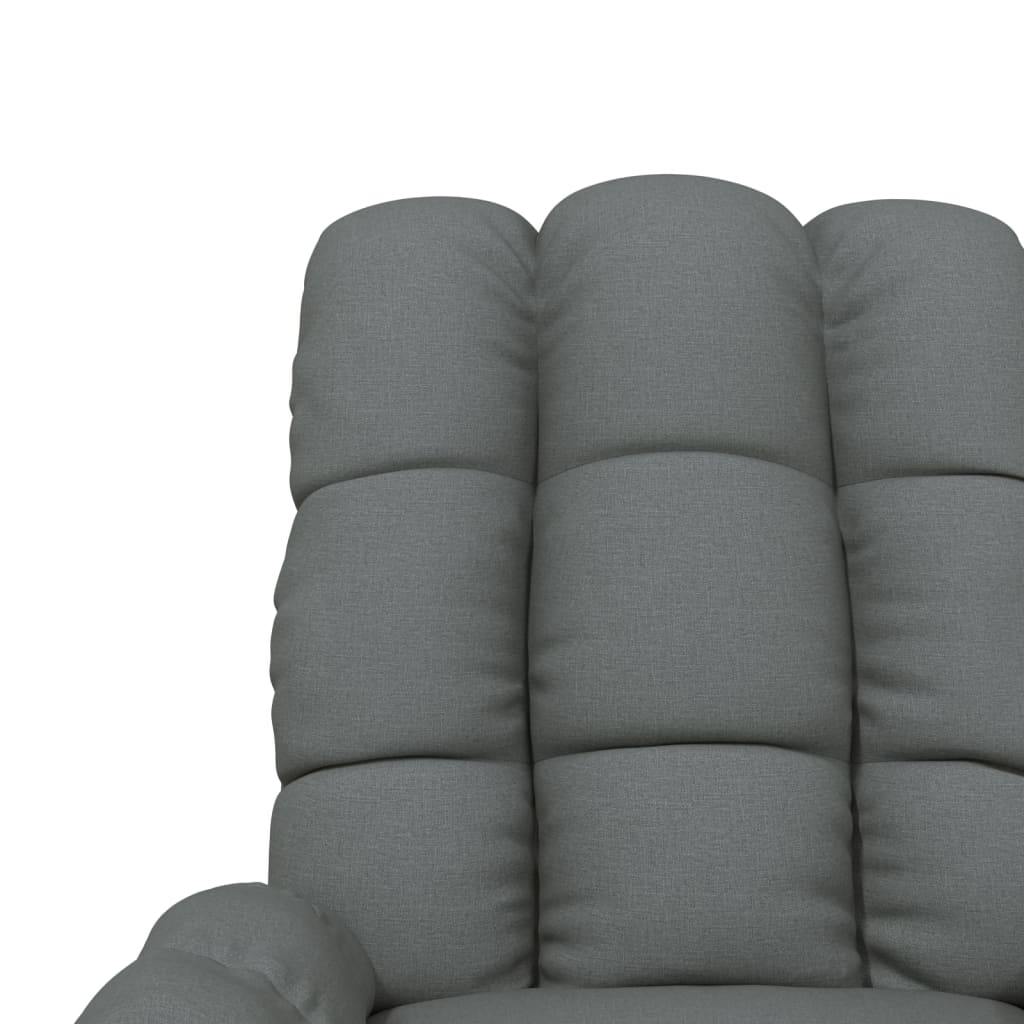 vidaXL Fotoliu rabatabil, gri închis, material textil