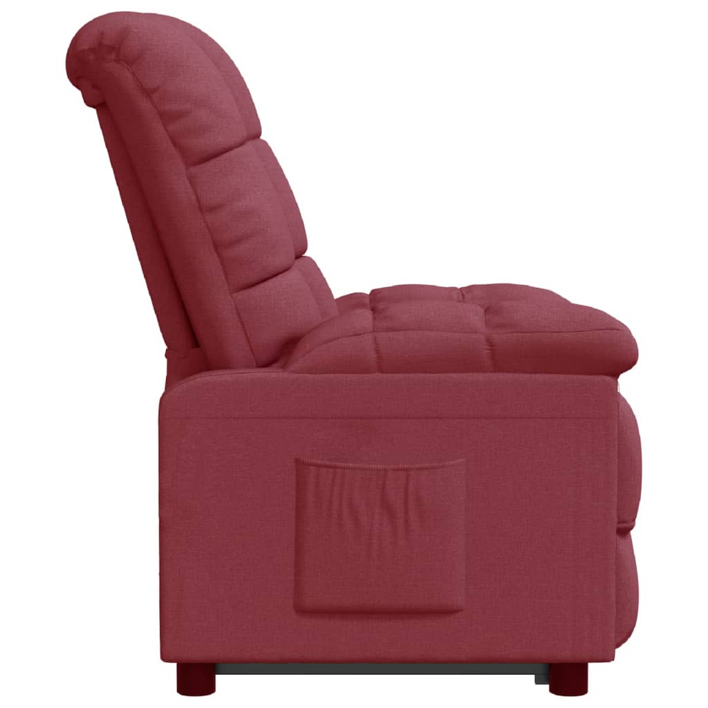 vidaXL Fotoliu rabatabil, roșu vin, material textil vidaXL Fotoliu rabatabil, roșu vin, material textil