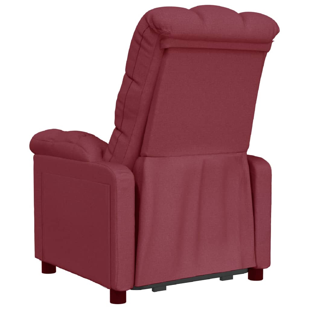 vidaXL Fotoliu rabatabil, roșu vin, material textil vidaXL Fotoliu rabatabil, roșu vin, material textil