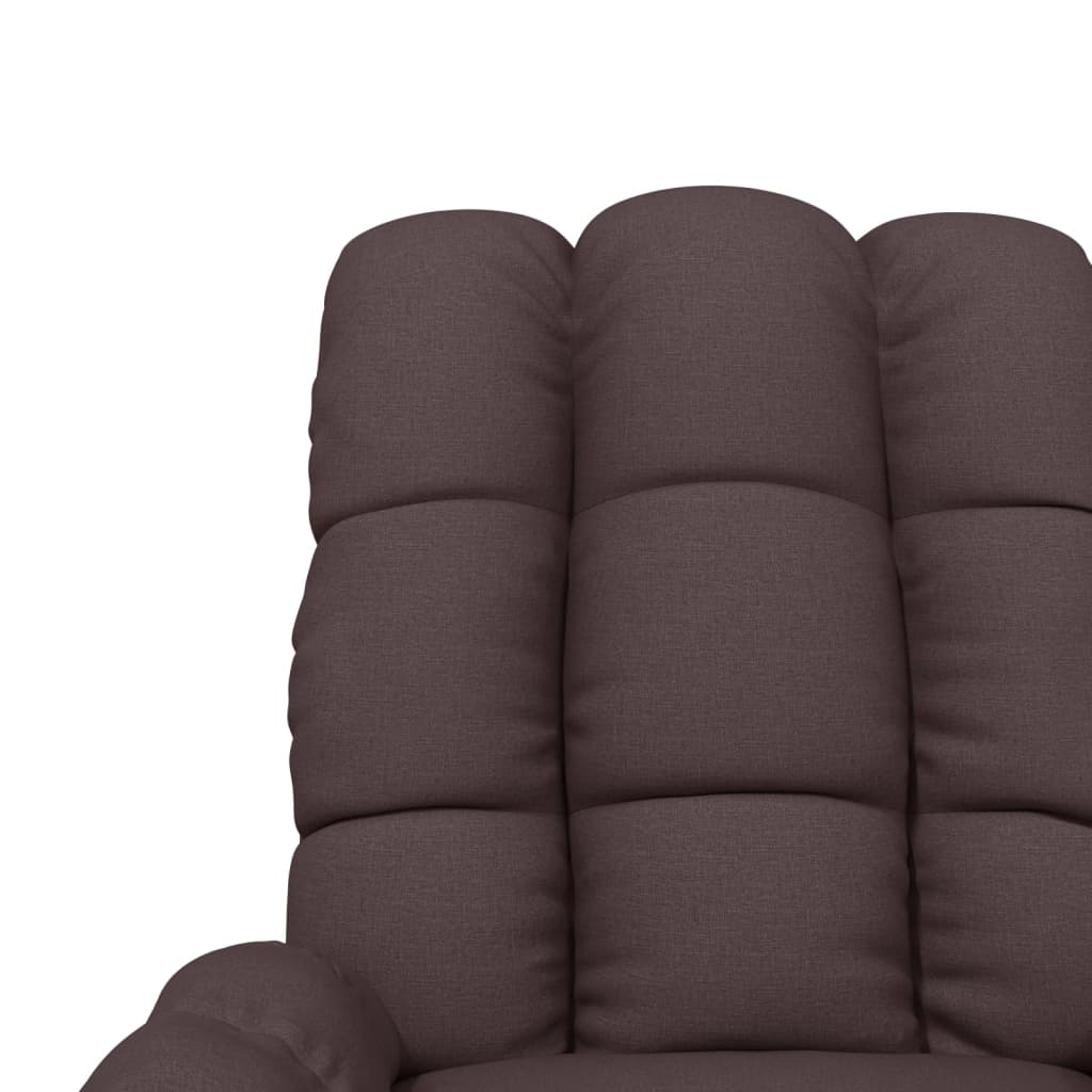 vidaXL Fotoliu rabatabil, maro închis, material textil