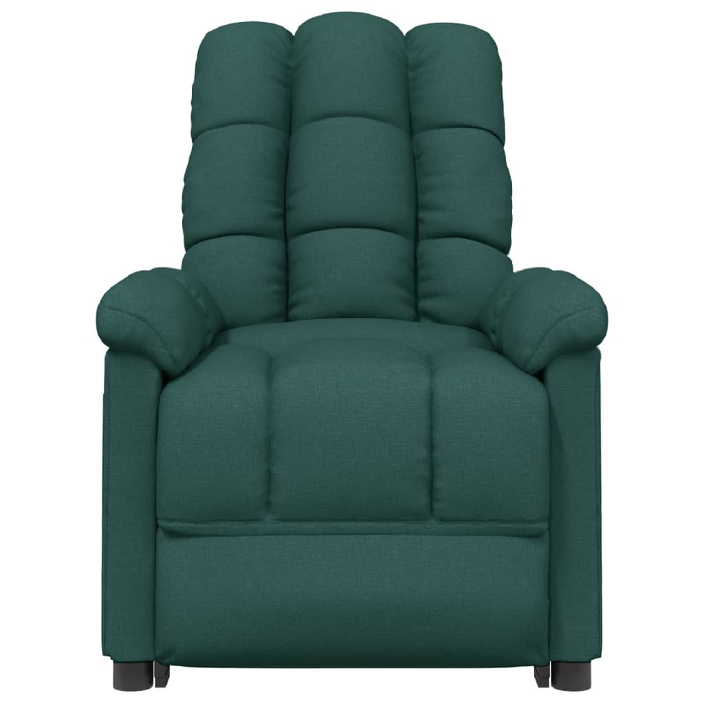 vidaXL Fotoliu rabatabil, verde închis, material textil vidaXL Fotoliu rabatabil, verde închis, material textil