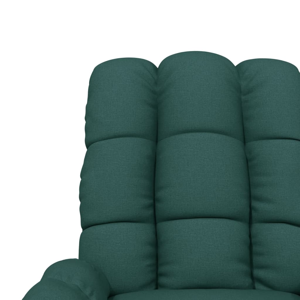 vidaXL Fotoliu rabatabil, verde închis, material textil vidaXL Fotoliu rabatabil, verde închis, material textil
