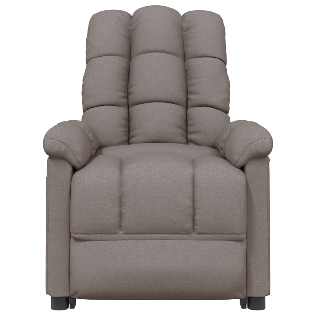 vidaXL Fotoliu rabatabil, gri taupe, material textil