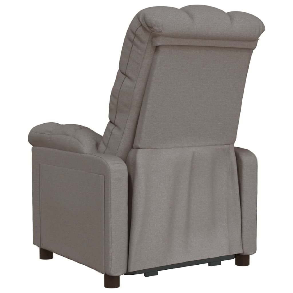vidaXL Fotoliu rabatabil, gri taupe, material textil