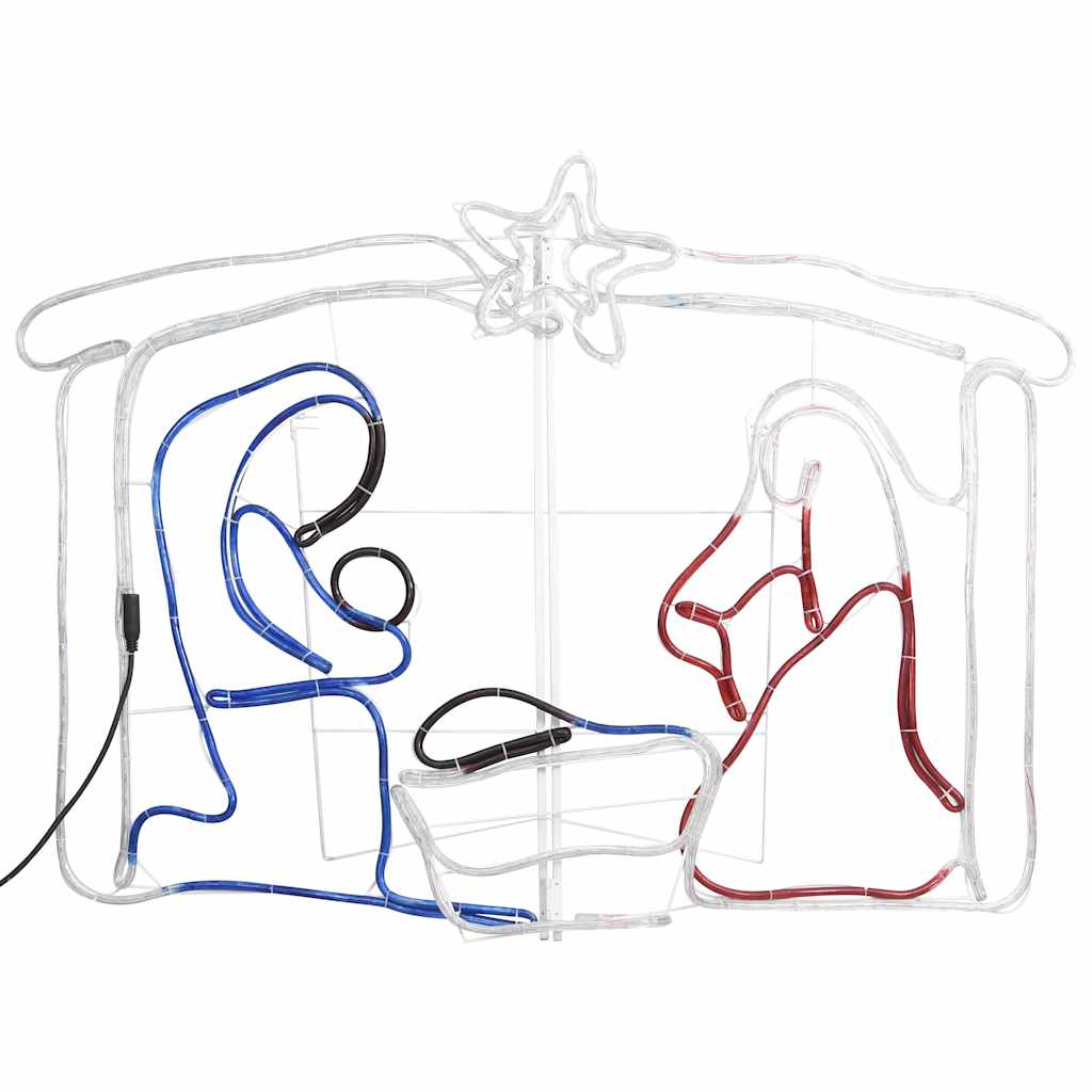 vidaXL Decorațiune de Crăciun scena nașterii, 240 leduri, 116x41x87 cm