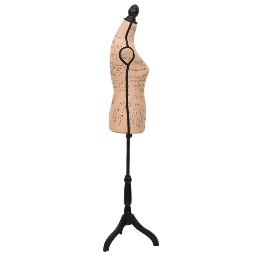 vidaXL Bust expunere haine damă, maro/negru, manechin croitorie, iută vidaXL Bust expunere haine damă, maro/negru, manechin croitorie, iută
