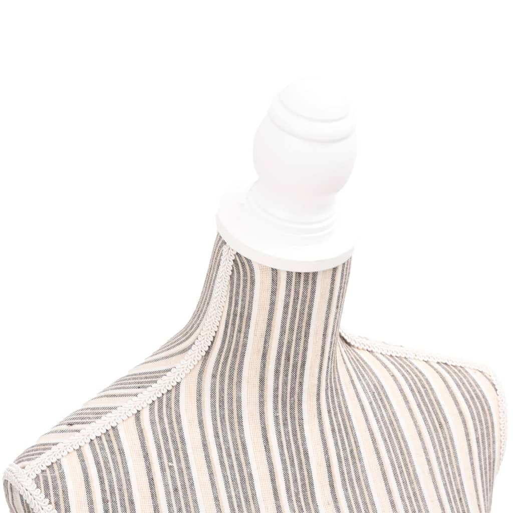 vidaXL Bust pentru dame, manechin, pânză, cu dungi vidaXL Bust pentru dame, manechin, pânză, cu dungi