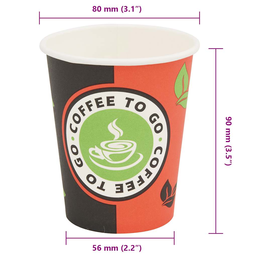 vidaXL Pahare de unică folosință pentru cafea 1000 buc. 240 ml (8 oz) vidaXL Pahare de unică folosință pentru cafea 1000 buc. 240 ml (8 oz)