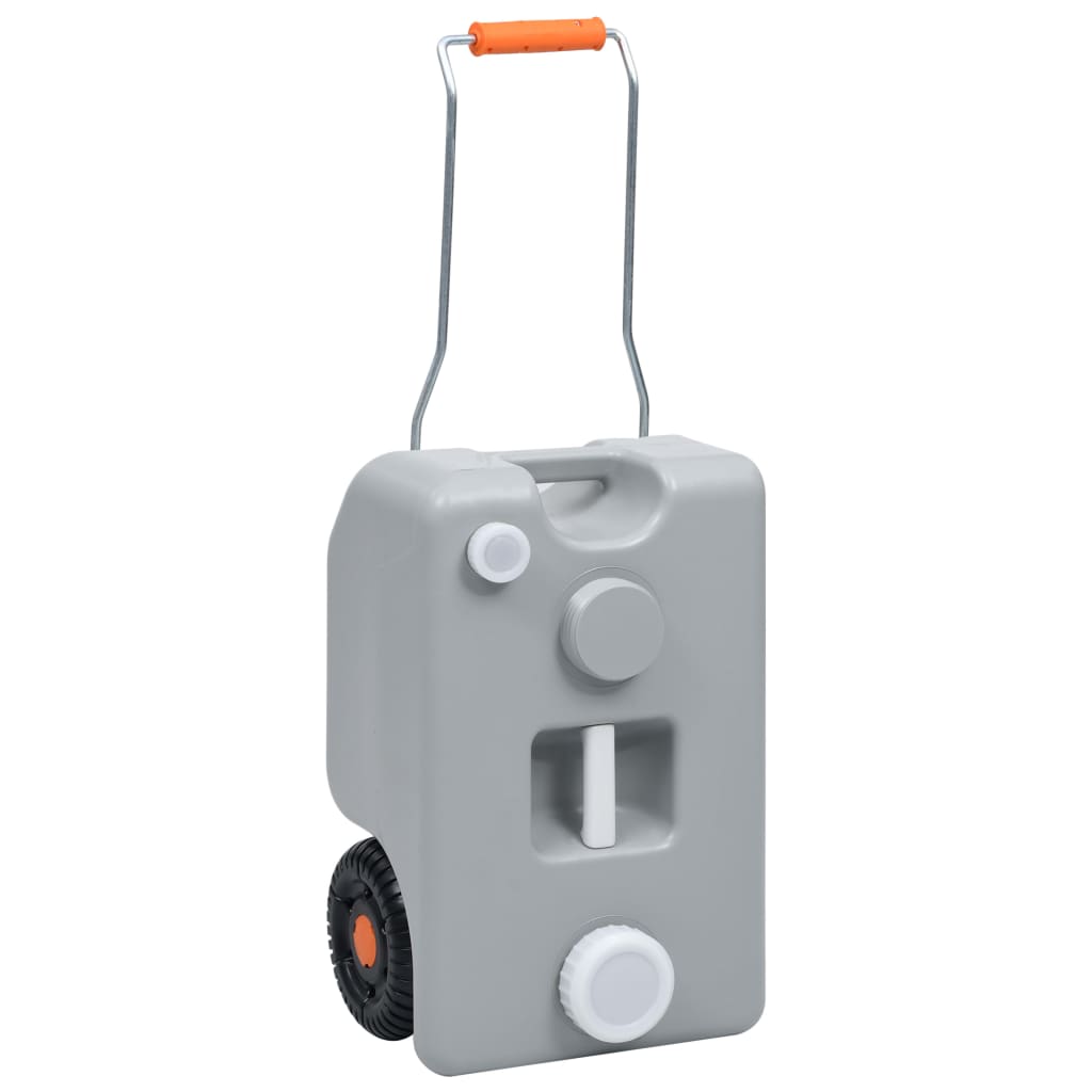vidaXL Rezervor de apă cu roți pentru camping, gri, 25 L vidaXL Rezervor de apă cu roți pentru camping, gri, 25 L