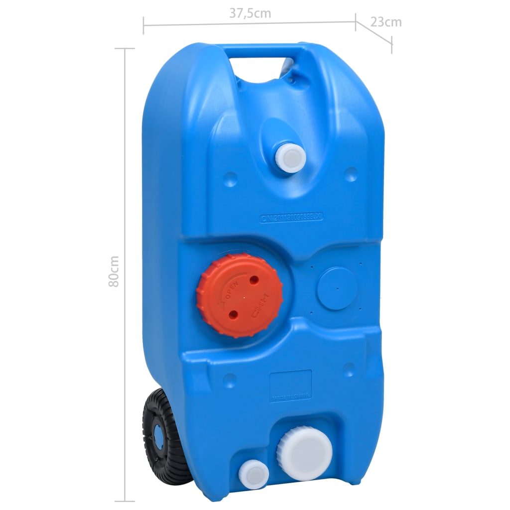 vidaXL Rezervor de apă cu roți pentru camping, albastru, 40 L vidaXL Rezervor de apă cu roți pentru camping, albastru, 40 L