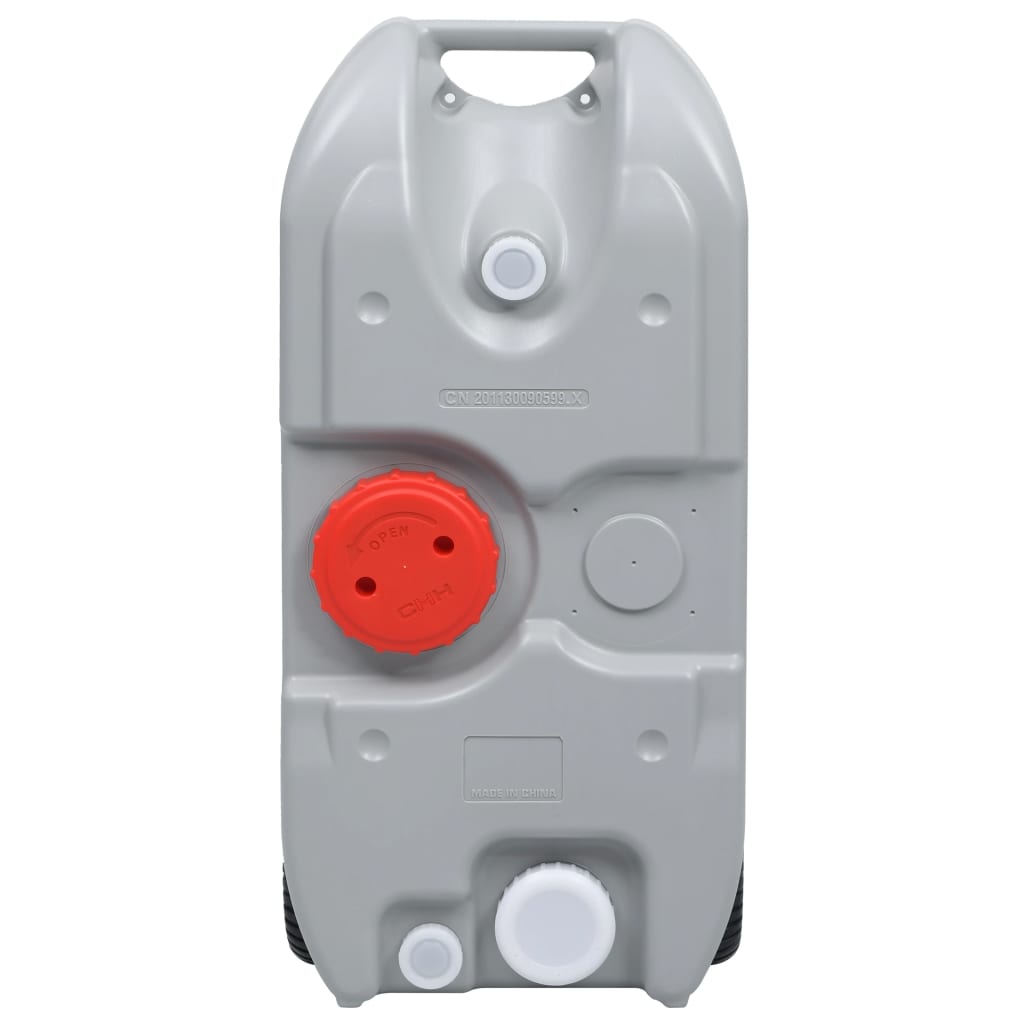 vidaXL Rezervor de apă cu roți pentru camping, gri, 40 L vidaXL Rezervor de apă cu roți pentru camping, gri, 40 L