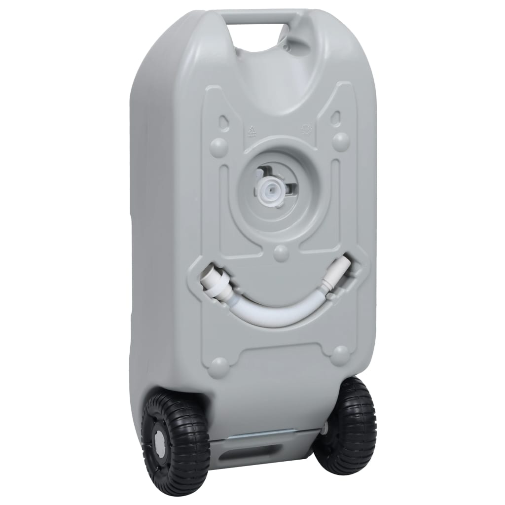 vidaXL Rezervor de apă cu roți pentru camping, gri, 40 L vidaXL Rezervor de apă cu roți pentru camping, gri, 40 L