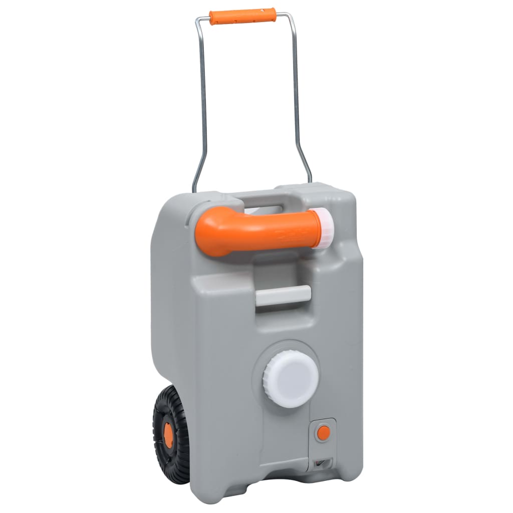 vidaXL Rezervor de apă cu roți pentru camping, gri, 25 L vidaXL Rezervor de apă cu roți pentru camping, gri, 25 L