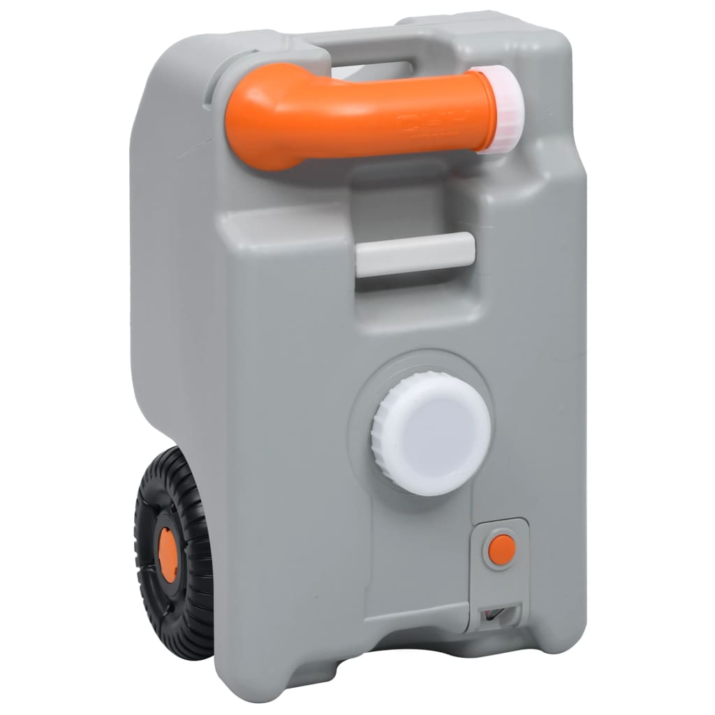 vidaXL Rezervor de apă cu roți pentru camping, gri, 25 L vidaXL Rezervor de apă cu roți pentru camping, gri, 25 L