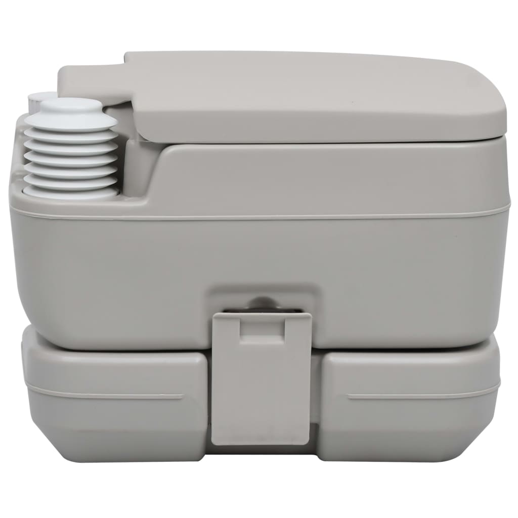 vidaXL Toaletă portabilă pentru camping, gri, 10+10 L vidaXL Toaletă portabilă pentru camping, gri, 10+10 L