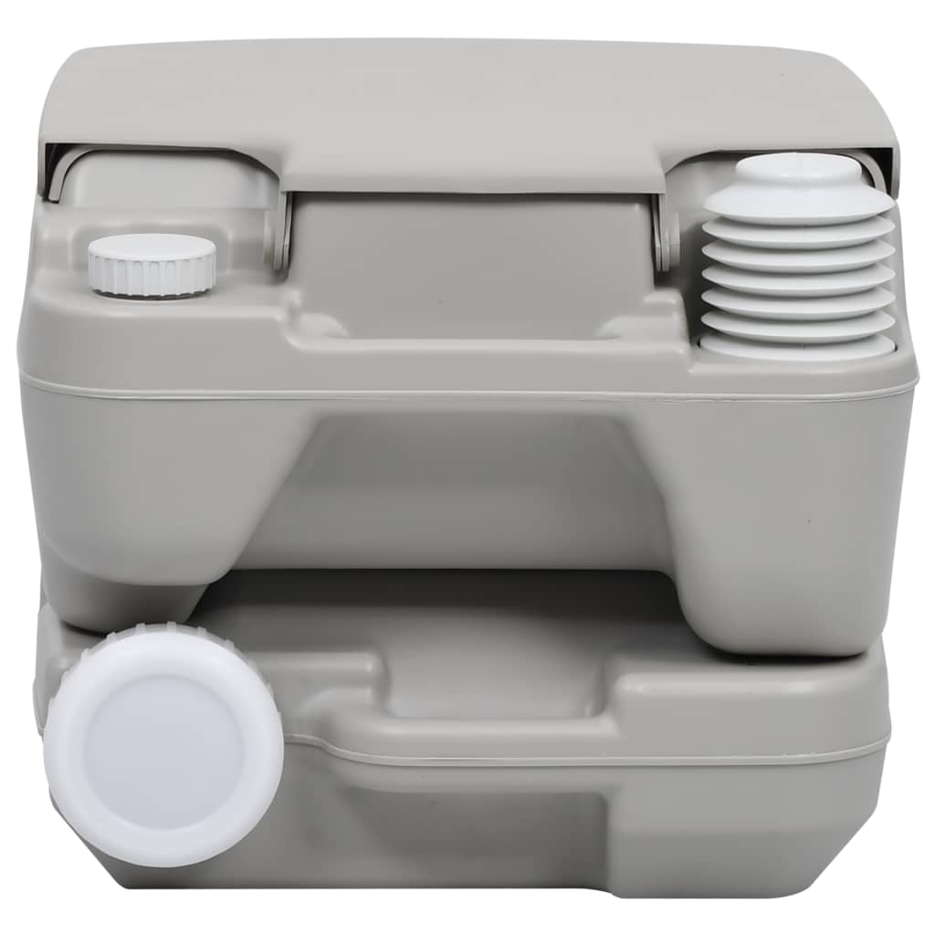 vidaXL Toaletă portabilă pentru camping, gri, 10+10 L vidaXL Toaletă portabilă pentru camping, gri, 10+10 L