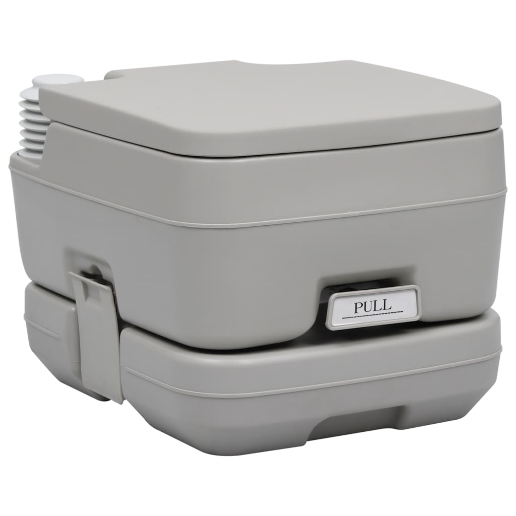 vidaXL Toaletă portabilă pentru camping, gri, 10+10 L vidaXL Toaletă portabilă pentru camping, gri, 10+10 L