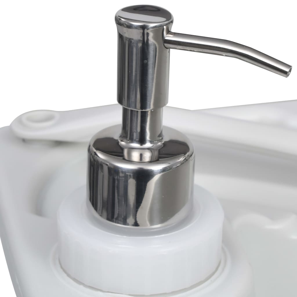 vidaXL Suport lavoar portabil pentru camping, gri, 20 L