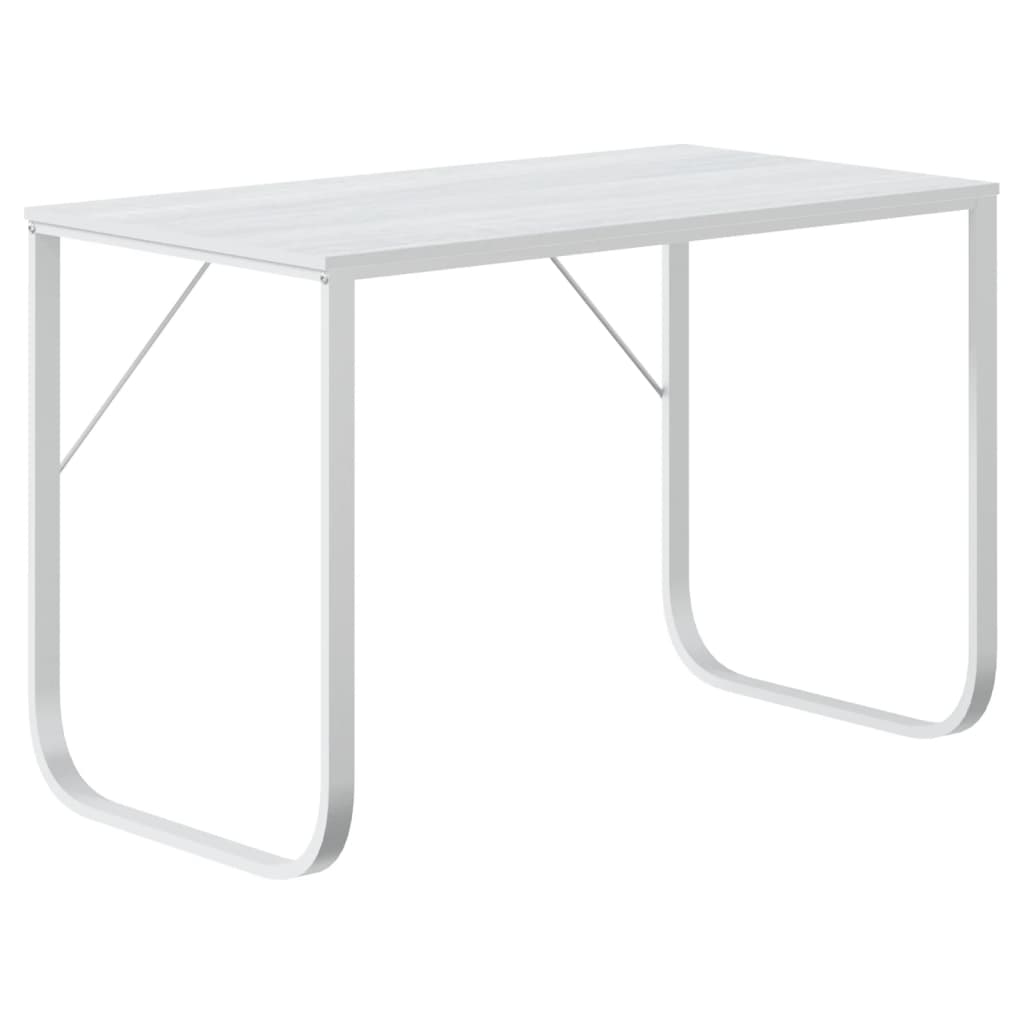 vidaXL Birou de computer, alb, 110x60x73 cm, lemn prelucrat