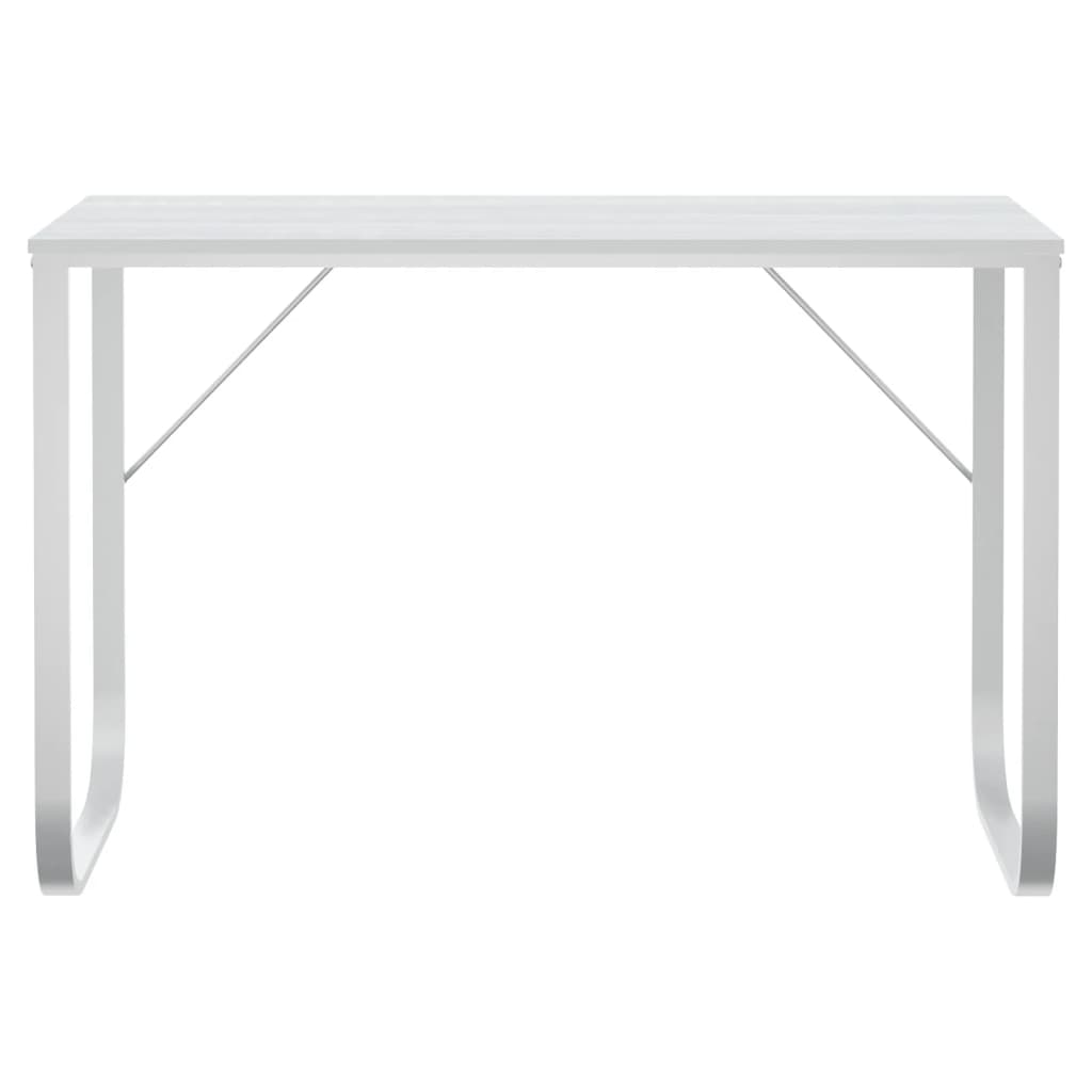 vidaXL Birou de computer, alb, 110x60x73 cm, lemn prelucrat